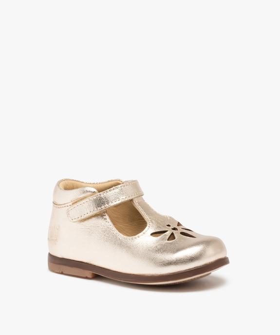Babies premiers pas bébé fille dessus cuir uni – NA! vue2 - NA! - GEMO