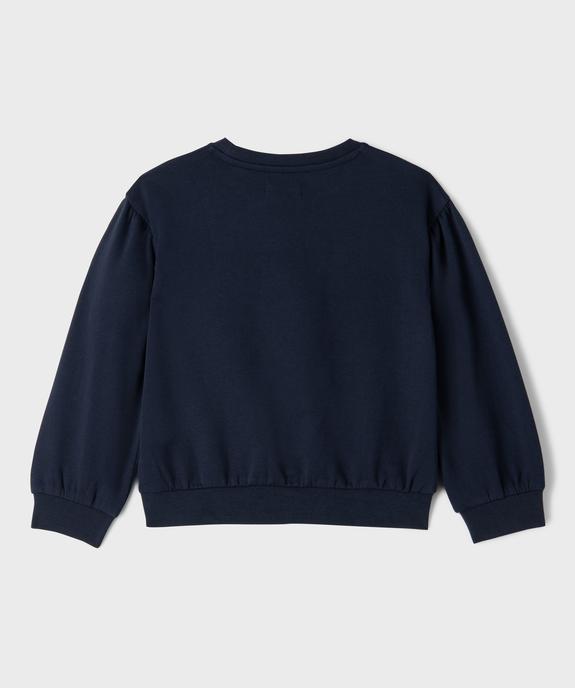 Sweat ample avec détails froncés fille vue3 - GEMO 4G FILLE - GEMO