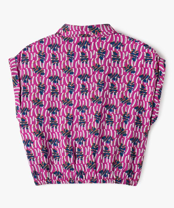 Chemise sans manches loose en viscose imprimée fille vue5 - GEMO 4G FILLE - GEMO