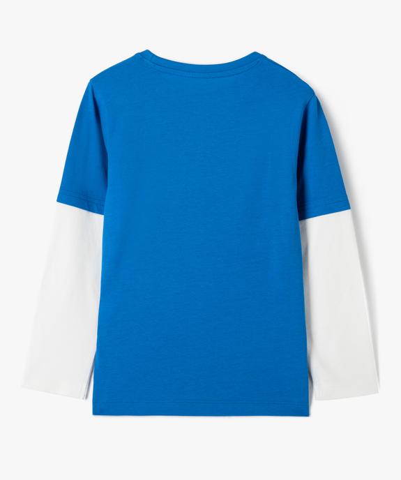Tee-shirt garçon à manches longues effet 2-en-1 vue3 - GEMO (ENFANT) - GEMO