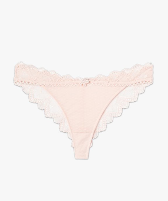 Tanga femme en dentelle vue4 - GEMO(HOMWR FEM) - GEMO