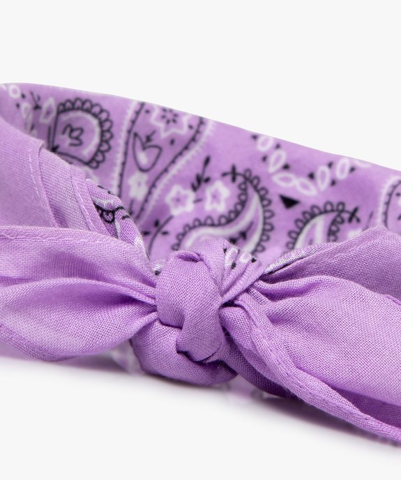 Foulard femme bandana avec coton recyclé vue2 - GEMO 4G FEMME - GEMO