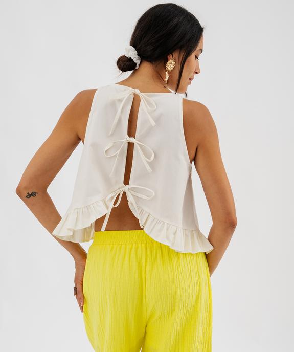 Blouse sans manches à basque et dos noué femme vue7 - GEMO(FEMME PAP) - GEMO