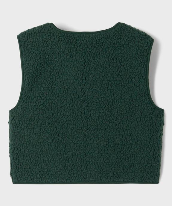 Gilet sans manches en maille sherpa fille vue4 - GEMO 4G FILLE - GEMO