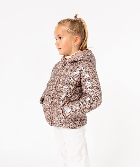 Doudoune à capuche irisée et imprimée fille vue1 - GEMO 4G FILLE - GEMO