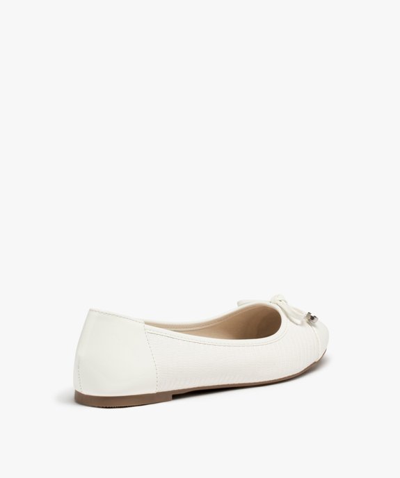 Ballerines femme unies dessus imitation serpent vue4 - GEMO(URBAIN) - GEMO
