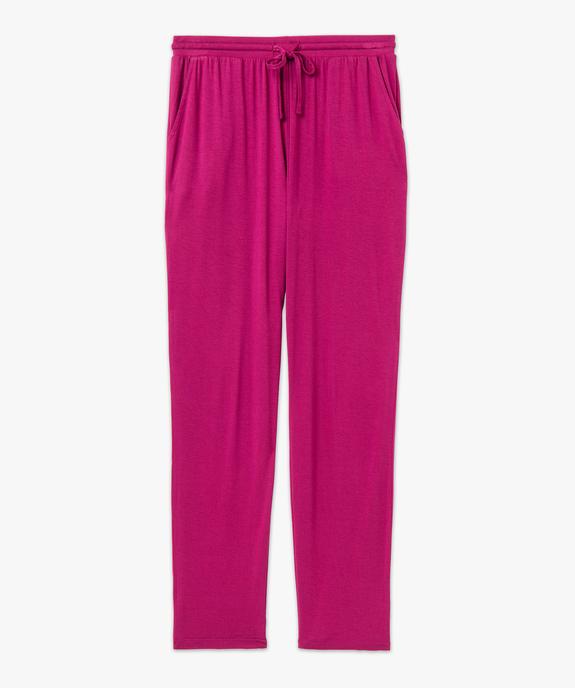 Pantalon de pyjama fluide femme vue4 - GEMO 4G FEMME - GEMO