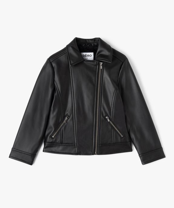 Blouson zippé look rock à doublure peluche vue2 - GEMO (ENFANT) - GEMO