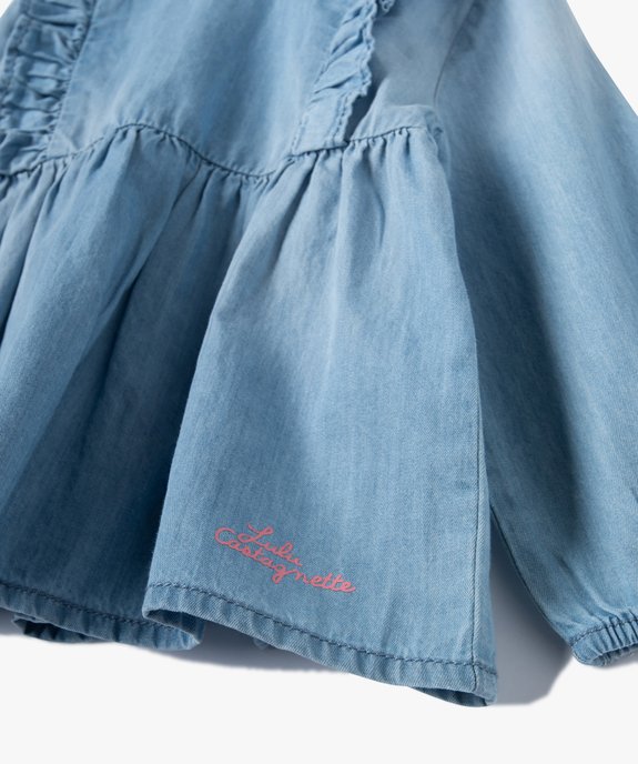 Ensemble bébé fille 2 pièces : blouse en jean et legging fleuri - LuluCastagnette vue2 - LULUCASTAGNETTE - GEMO