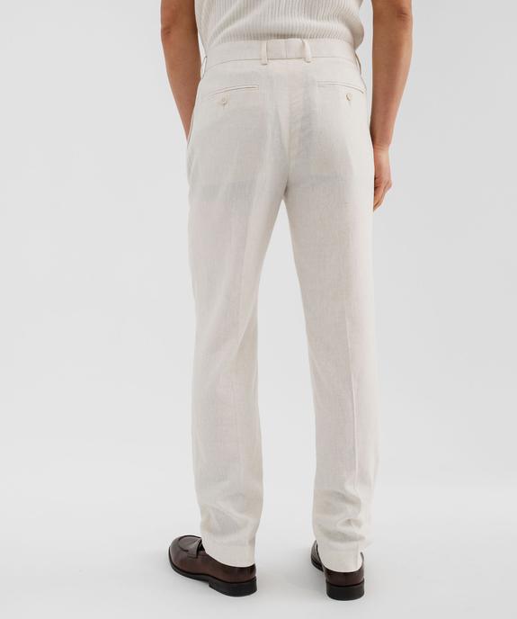 Pantalon de costume en viscose et lin homme vue3 - GEMO 4G HOMME - GEMO