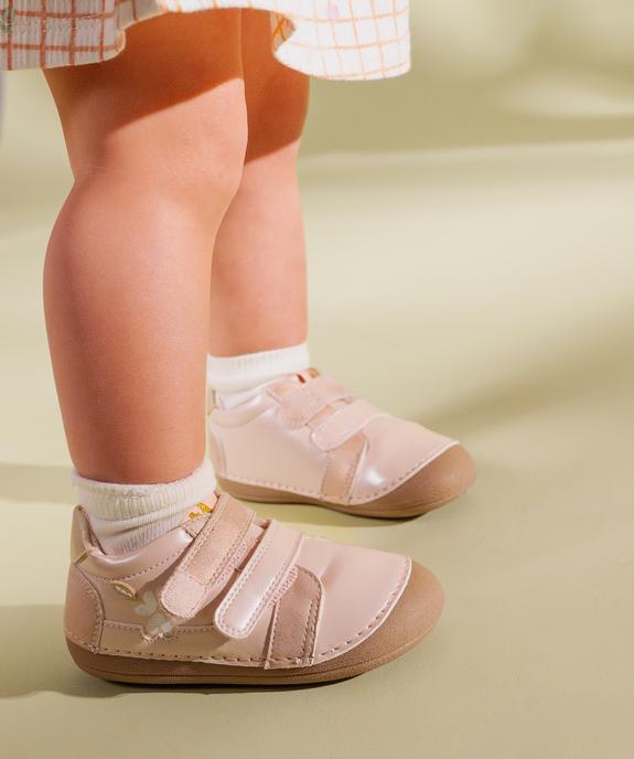 Chaussures premiers pas souples et légères bébé fille - Hobiz vue1 - HOBIZ - GEMO