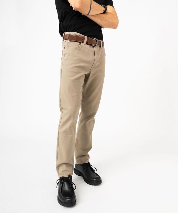 Pantalon en coton coupe Slim homme vue1 - GEMO 4G HOMME - GEMO