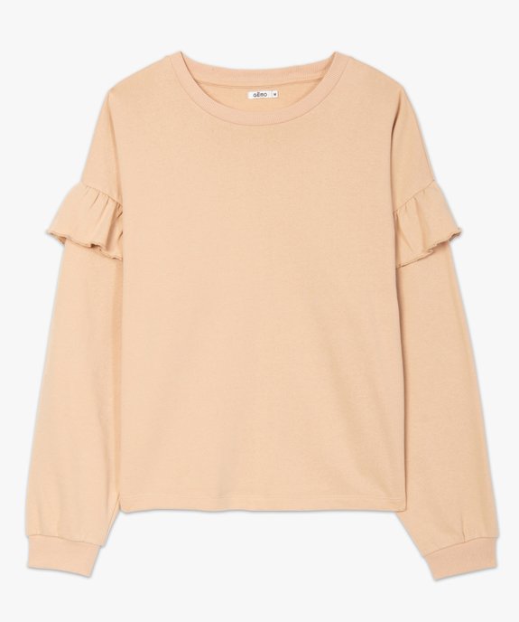 Sweat femme loose à manches volantées vue4 - GEMO(FEMME PAP) - GEMO