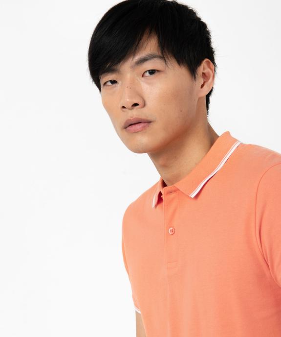 Polo à manches courtes et finitions fantaisie homme vue2 - GEMO 4G HOMME - GEMO