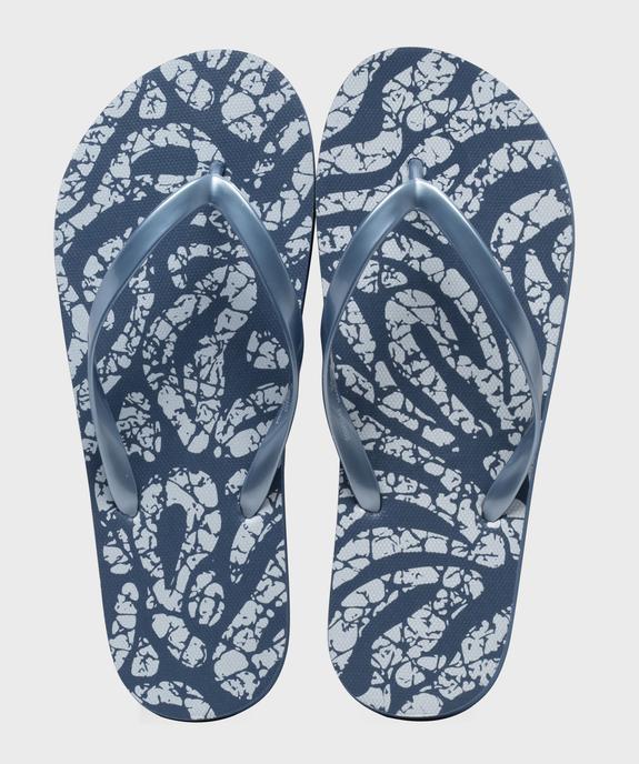 Tongs imprimées à brides métallisées femme vue1 - GEMO (PLAGE) - GEMO