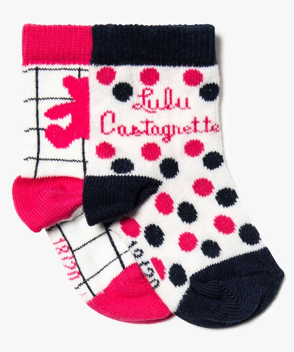 Chaussettes bébé fille imprimées (lot de 2) - Lulu Castagnette vue1 - LULUCASTAGNETTE - GEMO