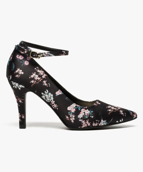 Escarpin fleuri à bride de cheville vue1 - GEMO(URBAIN) - GEMO