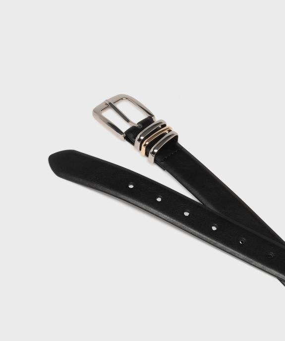 Ceinture lisse à boucle métal brillante femme vue2 - GEMO (ACCESS) - GEMO