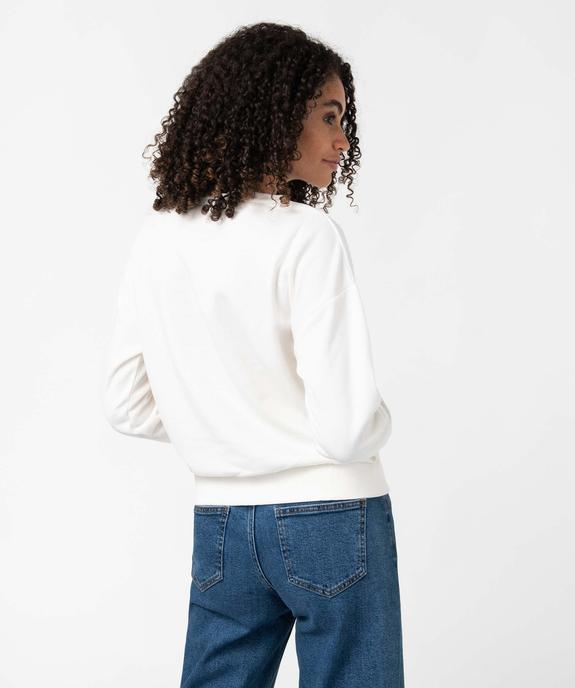 Sweat femme avec message brodé vue3 - GEMO(FEMME PAP) - GEMO