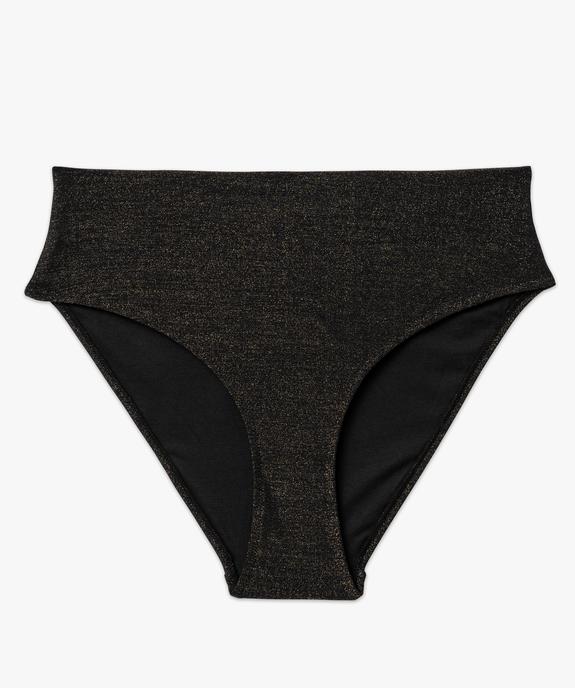 Bas de maillot de bain culotte taille haute pailletée femme vue4 - GEMO 4G FEMME - GEMO