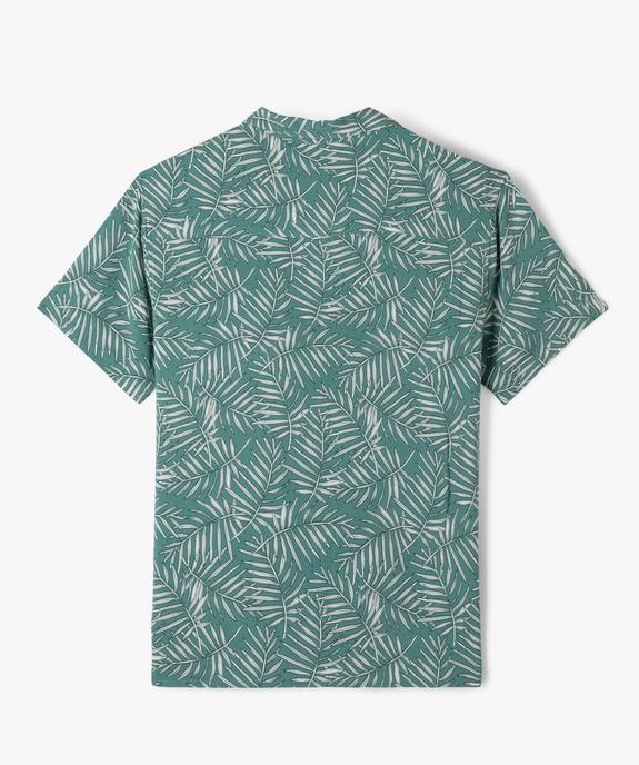 Chemise manches courtes fluide imprimé tropical garçon vue3 - GEMO 4G GARCON - GEMO