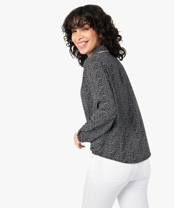 Chemise femme imprimée avec col fantaisie vue3 - GEMO(FEMME PAP) - GEMO