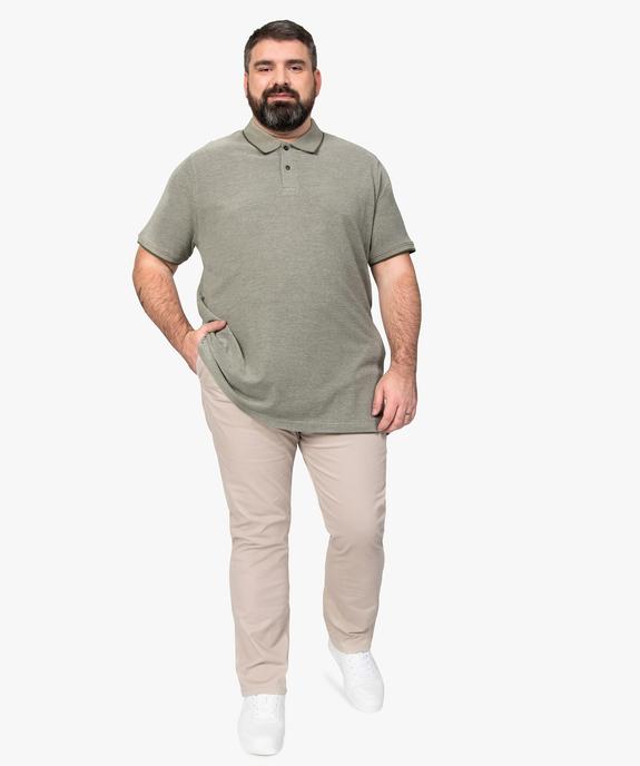 Pantalon homme grande taille chino en stretch coupe straignt vue5 - GEMO (G TAILLE) - GEMO