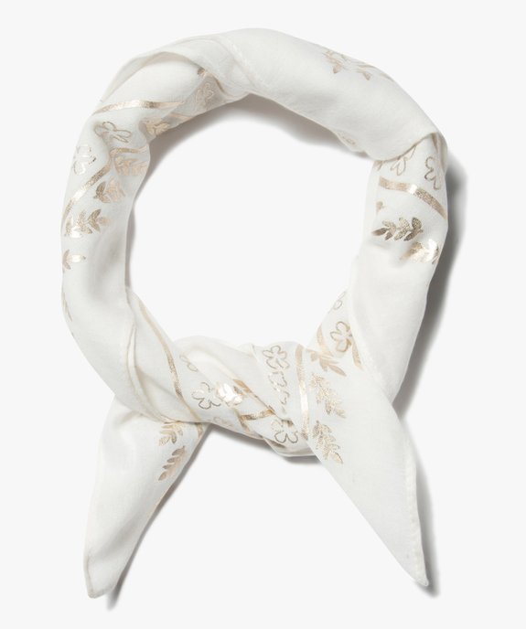 Foulard fille avec motifs fleuris scintillants - LuluCastagnette vue2 - LULUCASTAGNETTE - GEMO