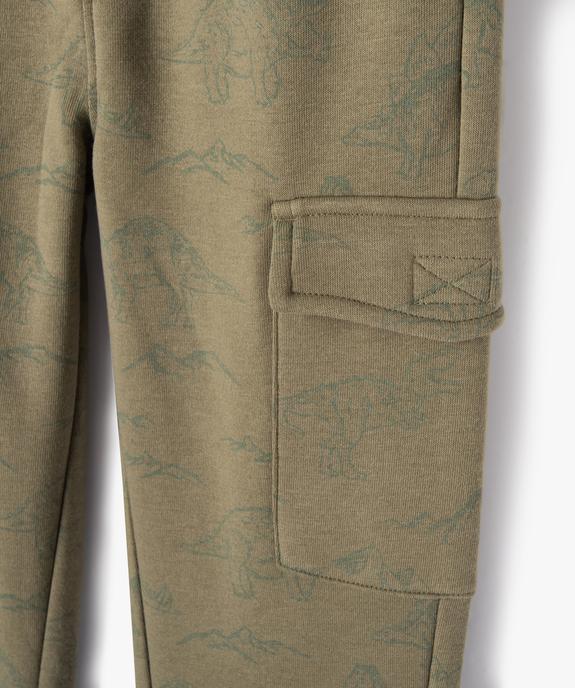 Pantalon de jogging molletonné avec poches à rabat garçon vue2 - GEMO (ENFANT) - GEMO