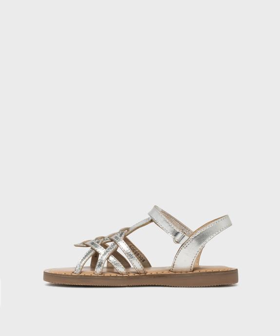 Sandales en cuir brillant multibrides fille - Lovely Wings vue3 - LOVELY WINGS GEMO FOR GOOD - GEMO