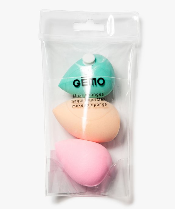 Éponge à maquillage pour le teint format maxi (lot de 3) vue1 - GEMO (ACCESS) - GEMO