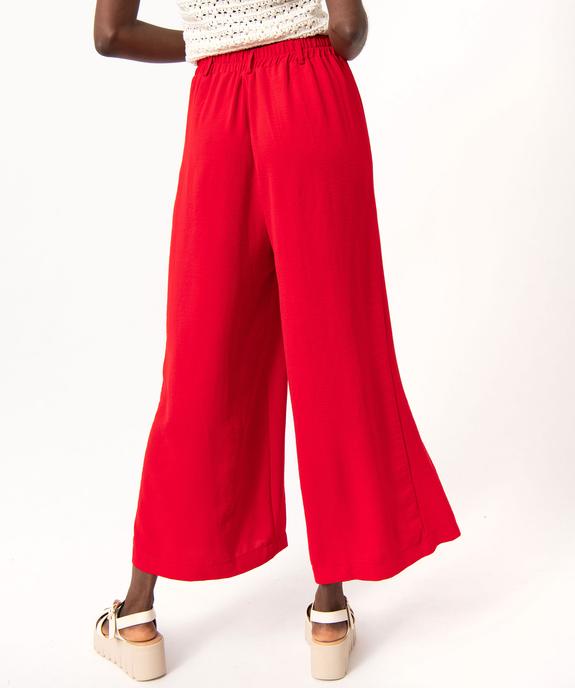 Pantacourt large en toile fluide femme vue3 - GEMO(FEMME PAP) - GEMO
