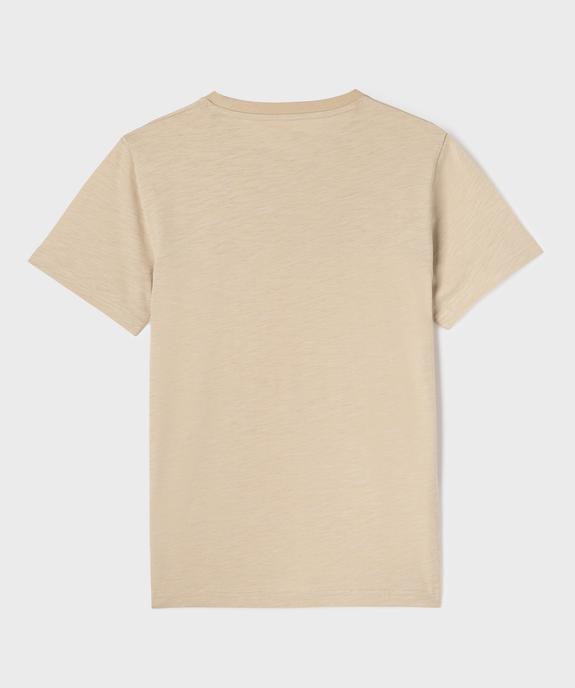 Tee-shirt manches courtes en jersey de coton flammé garçon vue3 - GEMO 4G GARCON - GEMO