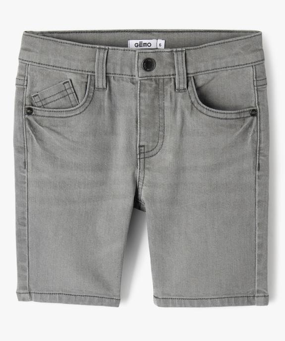 Bermuda en jean stretch coupe Regular garçon vue1 - GEMO (ENFANT) - GEMO