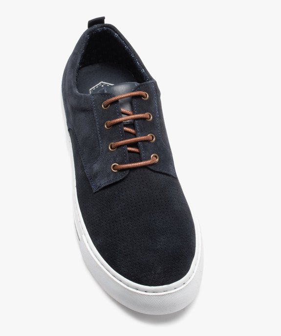 Baskets homme en cuir à semelle contrastante - Tanéo vue5 - TANEO - GEMO