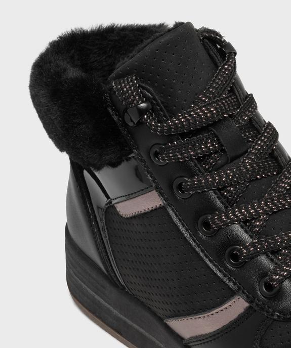 Boots confort avec talon compensé et doublure chaude femme vue6 - HOBIZ - GEMO