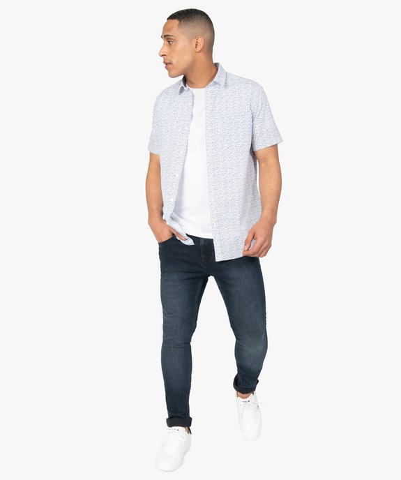 Tee-shirt homme à manches courtes uni vue5 - GEMO 4G HOMME - GEMO