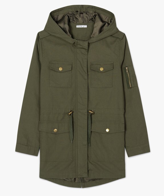 Parka femme légère et multipoche à capuche vue4 - FOLLOW ME - GEMO