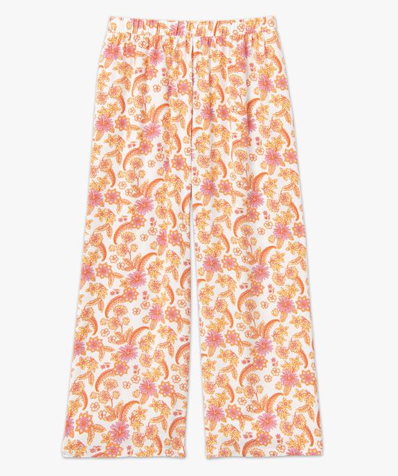 Pantalon de pyjama imprimé fendu sur les côtés femme vue4 - GEMO 4G FEMME - GEMO
