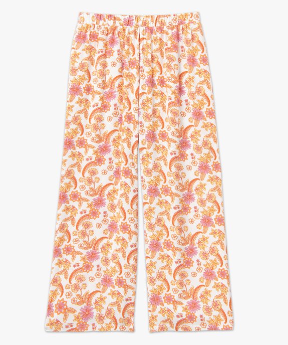 Pantalon de pyjama imprimé fendu sur les côtés femme vue4 - GEMO 4G FEMME - GEMO
