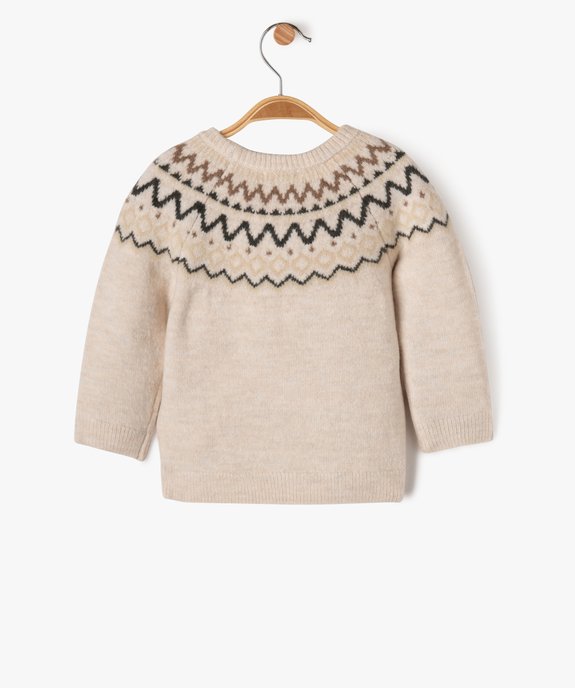 Pull à motifs jacquard bébé vue4 - GEMO(BEBE DEBT) - GEMO
