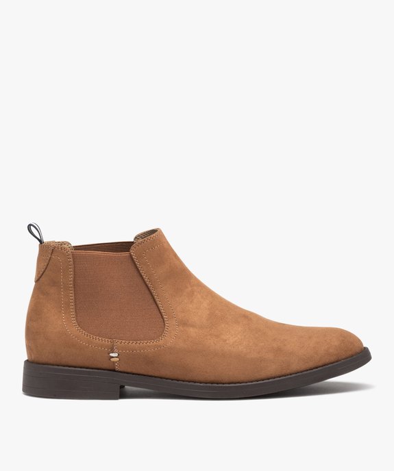 Boots Chelsea en suédine élégantes homme  vue2 - GEMO(URBAIN) - GEMO