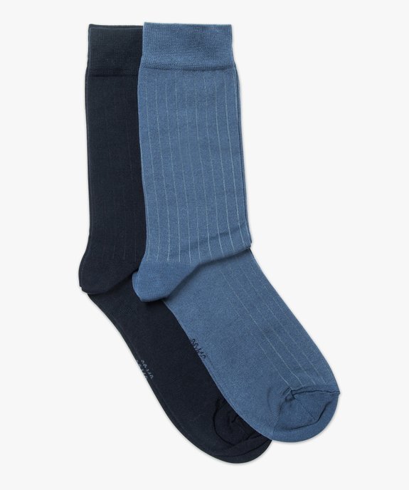 Chaussettes homme hautes en fil d'Écosse (lot de 2) vue1 - GEMO(HOMWR HOM) - GEMO