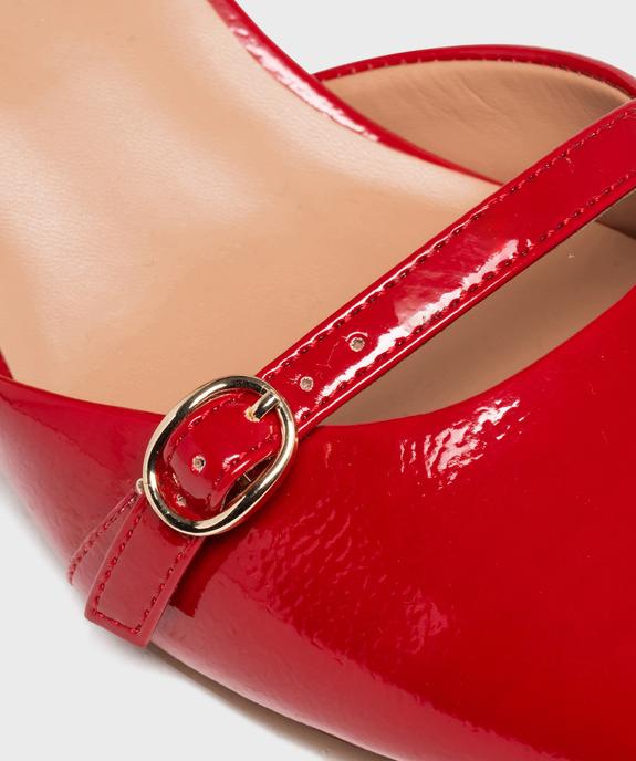 Escarpins vernis à bout arrondi avec bride cheville femme - Follow Me vue6 - FOLLOW ME - GEMO