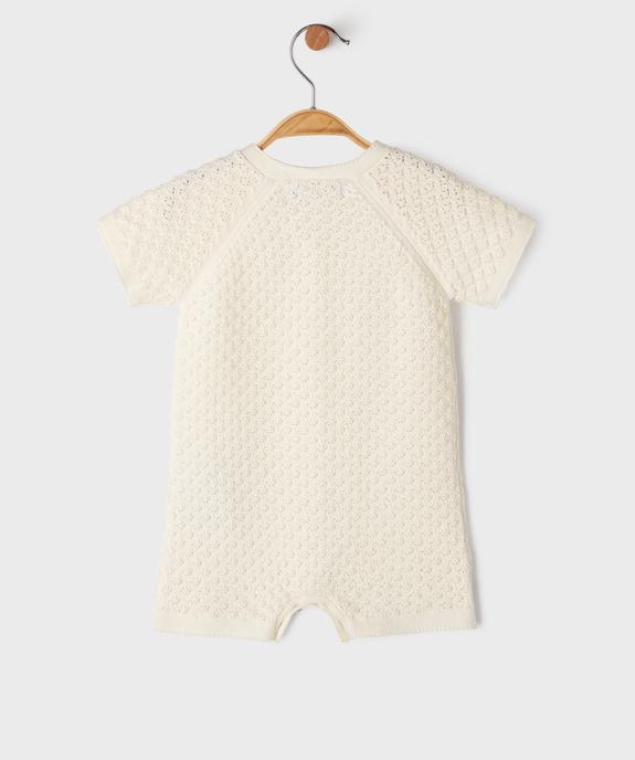 Combishort en coton façon crochet bébé fille - LuluCastagnette vue5 - LULUCASTAGNETTE - GEMO