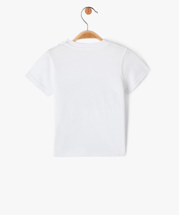Tee-shirt manches courtes à message fantaisie bébé garçon vue3 - GEMO(BEBE DEBT) - GEMO