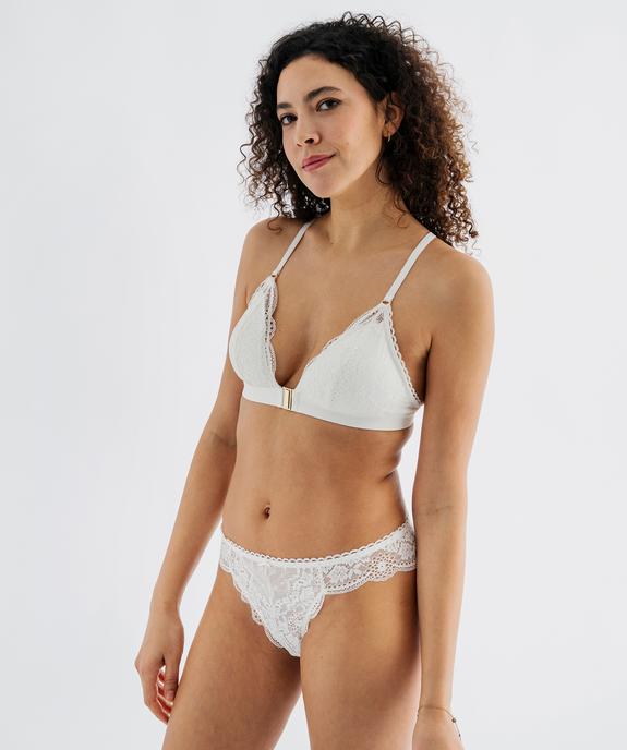 Soutien-gorge triangle avec mousses amovibles fermeture devant vue3 - GEMO(HOMWR FEM) - GEMO
