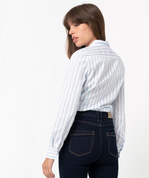 Chemise femme coupe cintrée en coton stretch vue3 - GEMO(FEMME PAP) - GEMO
