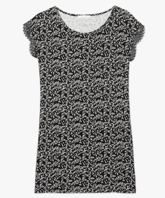 Chemise de nuit manches courtes vue4 - GEMO(HOMWR FEM) - GEMO