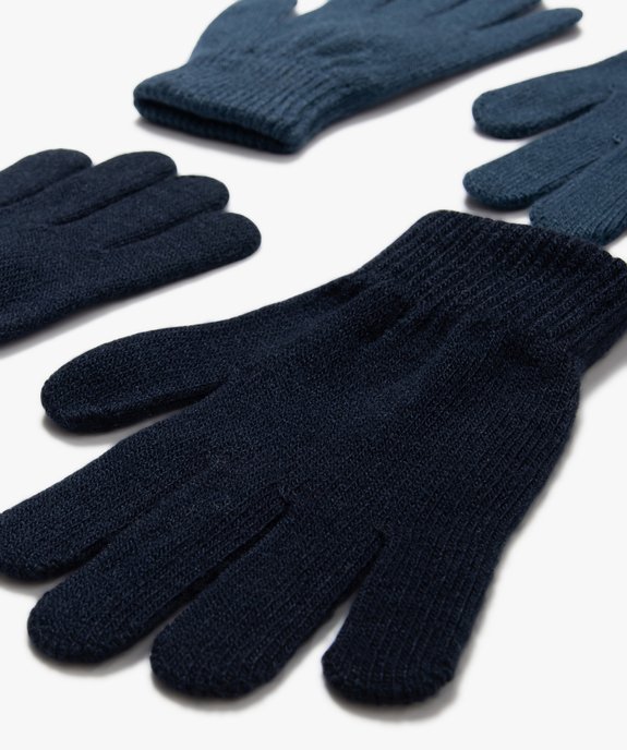 Gants garçon unis (lot de 2 paires) vue2 - GEMO (ENFANT) - GEMO